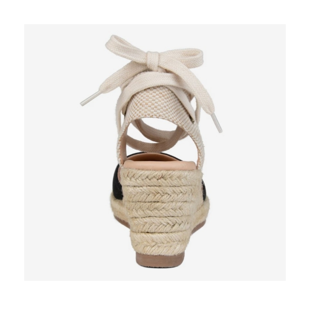 Journee Collection Monte Wedge Espadrille Sandals – True Comfort Foam – Size 8WD - Picture 4 of 5